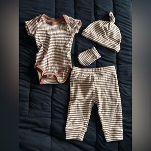 Striped Baby Outfit Set